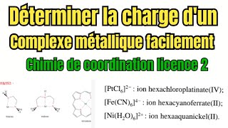 déterminer facilement le nombre doxydation Complexe métallique [upl. by Lebasile]