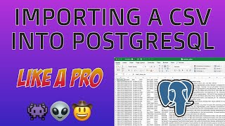 Importing a CSV into PostgreSQL Like a PRO [upl. by Dhiren]