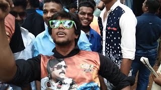 KABALI  FANS Celebrate Movie Release Outside Theatre [upl. by Shanleigh]