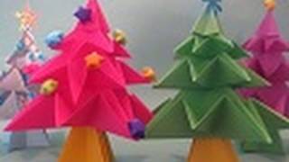 Cómo hacer un Arbolito de NAVIDAD en Origami  Floritere  2011 [upl. by Attelra]