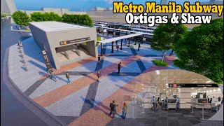 METRO MANILA SUBWAY  SHAW AND ORTIGAS STATION UPDATE [upl. by Lairea323]