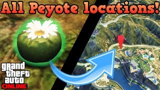 All Peyote plant locations LAND  GTA Online guides [upl. by Ihab200]