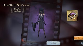 Identity V  SUCH A UNIQUE SKIN FOR A UNIQUE CHARACTER  Entomologist “Phyllis” Gameplay [upl. by Garges]