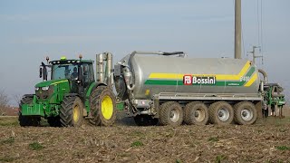 John Deere 6250R  Bossini B4400 [upl. by Auoz]