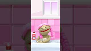 Bath Time 01  Nursery Rhymes amp Kids Songs  Puppet Simple Song shorts puppetshorts ytshorts [upl. by Renie]