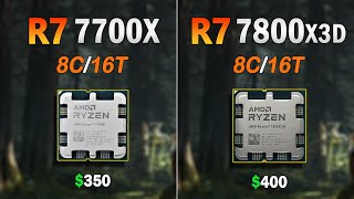 AMD Ryzen 7 7800X3D vs Ryzen 7 7700X  Shocking results  Benchmarks in 12 Applications and Games [upl. by Rehsa]