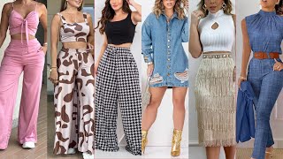 Moda mujer 2023 2024 Tendencias primavera verano 23looks y outfis de moda [upl. by Annaya]