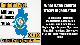 Central Treaty Organization CENTO Middle East Treaty Organization  Baghdad Pact  5min Knowledge [upl. by Odlanir]