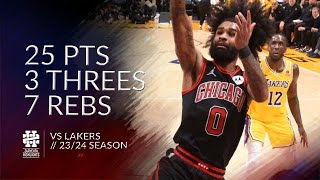 Coby White 25 pts 3 threes 7 rebs vs Lakers 2324 season [upl. by Corly]