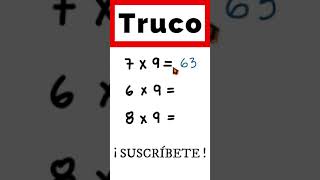 ✅👉 Truco para multiplicar Rapido ✅ Multiplicar por 9 [upl. by Luise134]