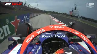 Yuki Tsunoda onboard crash Hungarian GP Q3 [upl. by Acyre]