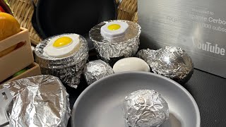 ASMROddDIY CREATIVE ALUMINUM FOIL JARCRACKING RAW EGGS amp PEEL SMALL EGGS satisfying diy short [upl. by Bettina653]