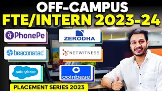 OFF Campus SDE Jobs amp Internships 2023 2024 2025 Batch  Placements  Hiring  Kushal Vijay [upl. by Heinrike548]