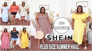 SHEIN PLUS SIZE TRY ON HAUL  PLUS SIZE SUMMER FASHION [upl. by Ycam]