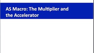 AS Economics Revision Webinar  Multiplier and Accelerator [upl. by Uird]