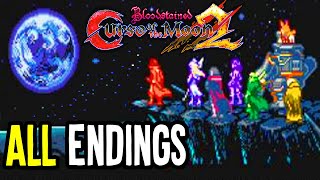 Bloodstained Curse of the Moon 2  ALL ENDINGS [upl. by Dleifrag680]