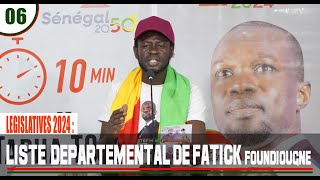 LES 10 MUNITES DE TAPHA TOURE LISTE DEPARTEMENTALE DES DEPUTES PASTEF DE FATICK ET FOUDIOUGNEM4TV [upl. by Ainehta994]