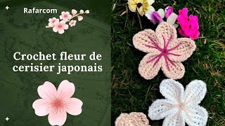 Gauchers Crochet Fleur de cerisier🌸🌸🌸 [upl. by Aitsirt430]