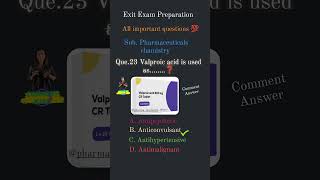 Valproic acid is used as Anticonvulsant ✅ drug biology pharmacist education pharmacy biology [upl. by Etnaik]