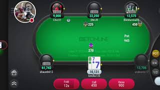 BETONLINE POKER TOURNAMENT PLAY [upl. by Eninnej840]