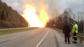 Huge Natural Gas Explosion Across Highway 77 in Sissonville West Virginia [upl. by Baal905]