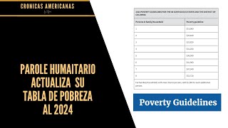 PAROLE HUMANITARIO ACTUALIZA TABLA DE POBREZA AL 2024 [upl. by Horatia]