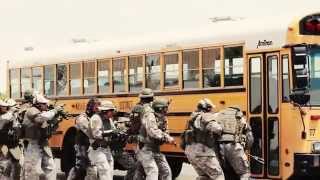 SWATPolice Mock Response to School Bus Incidents [upl. by Sucramal]