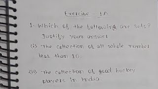 Sets Ex 1A question no 1 amp 2 RS aggarwal Class 11th Solutionssetsclass11rsaggarwalclass11 [upl. by Felipe]