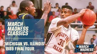 Michigan vs Illinois in 1989 Final Four Full game [upl. by Enalda]