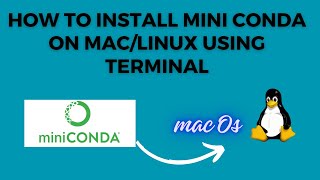 Installing Miniconda on LinuxMac using Terminal [upl. by Aleak]