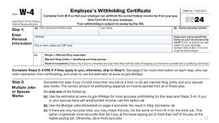 IRS Form W4 walkthrough Employees Withholding Certificate [upl. by Nnoryt950]