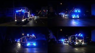 Christmas Fire Truck Tour 2023 Feuerwehr Stadt Kelkheim mit Weihnachtlich geschmückte Fahrzeugen [upl. by Nada812]