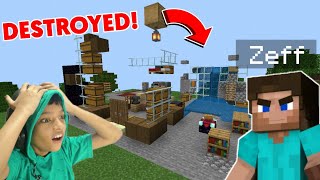 MY BROTHER DESTROYED MY HOUSE  MINECRAFT [upl. by How31]