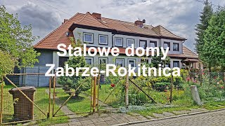 Stalowe domy przy ulicy Szafarczyka ZabrzeRokitnica Śląskie Polska [upl. by Olatha]