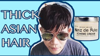 Texturized fringe  Asian hair  Mens hairstyling tutorial [upl. by Kerstin314]