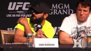 UFC 167 GSP vs Hendricks PreFight Press Conference LIVE  complete  unedited [upl. by Idel]