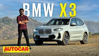 2022 BMW X3 review  Fun SUV gets a funky makeover  First Drive  Autocar India [upl. by Syramad]