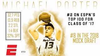 Michael Porter Jrs 2018 NBA Draft Scouting Video  DraftExpress  ESPN [upl. by Etiam]