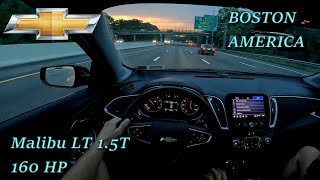 2023 Chevrolet Malibu LT 15T 160 HP EVENING POV DRIVE near Boston 60 FPS [upl. by Ginnie]