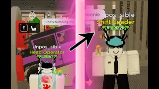 Getting promoted from a Head Operator to a Shift Leader in Washiez dec 3rd  Roblox [upl. by Ramso]