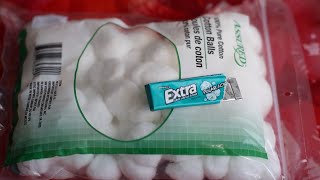 BAG OF COTTON BALLS ASMR CHEWING GUM [upl. by Grodin]