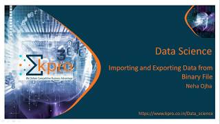 6Importing and Exporting Data in R from Binary File [upl. by Asilla]