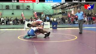 Xavier Montalvo vs Bo Nickal at 2013 FILA Cadet Nationals  FS [upl. by Depoliti]