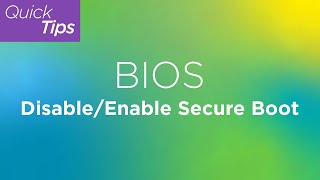 Disable and Enable Secure Boot in BIOS  Lenovo Support Quick Tips [upl. by Yrellam]