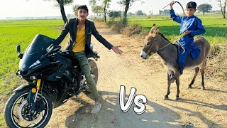 Donkey Or Heavy bike Ki Race ho Gai [upl. by Gausman]