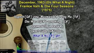 December 1963 Oh What A NightThe Four Seasons1975Karaoke SingALong Lyrics amp Guitar Chords [upl. by Ainyt160]