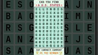 Find 6 Hidden US States 👀 Word Search 🧩 57 [upl. by Namra]