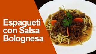 Espagueti con Salsa Bolognesa  Comida y Sabor [upl. by Akvir]