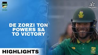 Tony de Zorzis Spectacular Ton Leads South Africa to Victory  Highlights SAvIND 2nd ODI [upl. by Cletus]