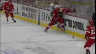 Johan Franzen Knees Sidney Crosby [upl. by Elianora]